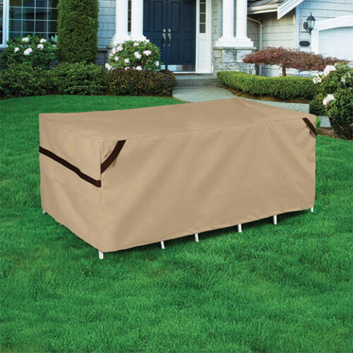 Classic Rattan 4 Chairs Rectangle Table Set Cover