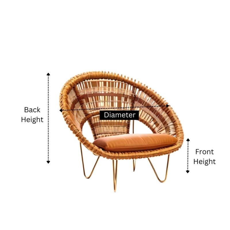 Round Cane Outdoor Chair Cover