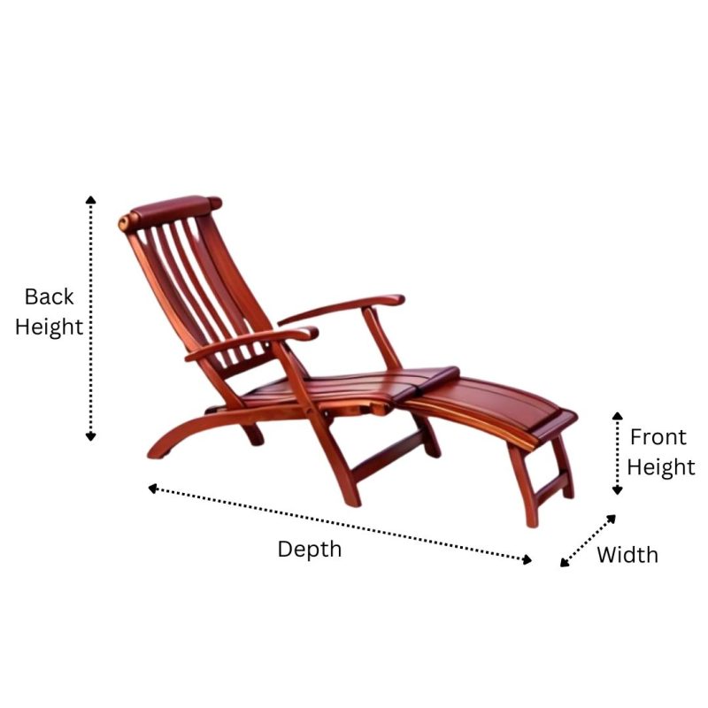 Wooden Deck Chaise Chair Cover