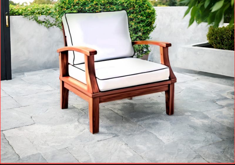 Nusa Teak Lounge Chair Cover - Image 7