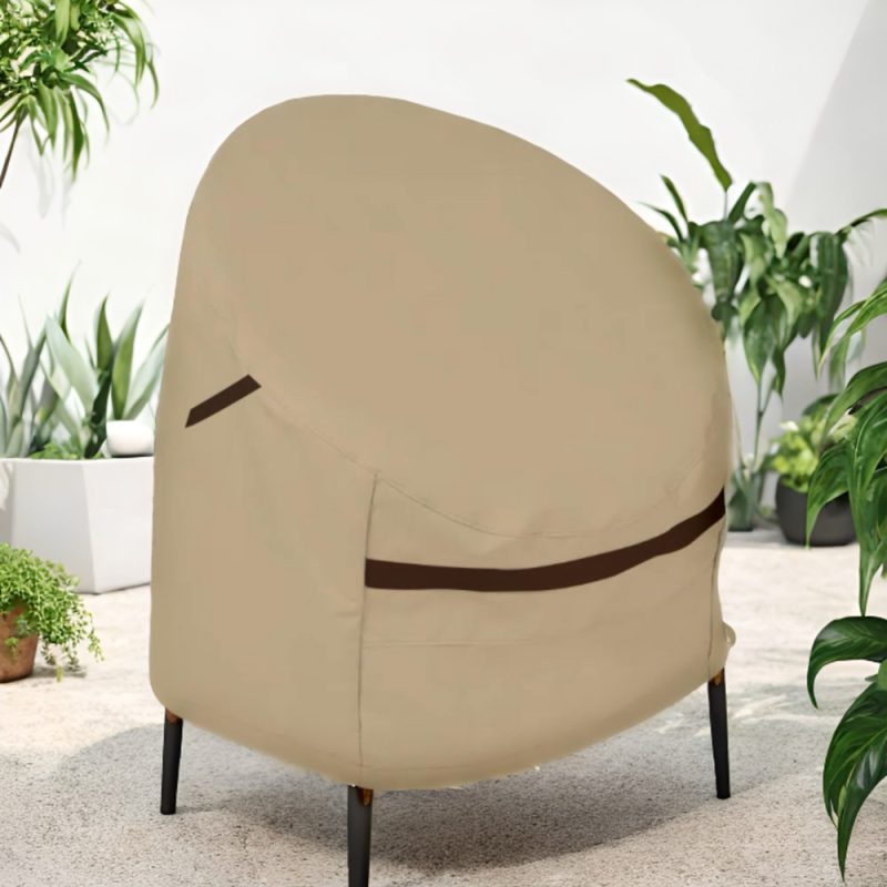 Round Cane Outdoor Chair Cover - Image 7