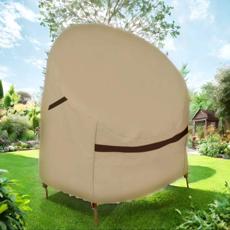 Round Cane Outdoor Chair Cover - Image 2