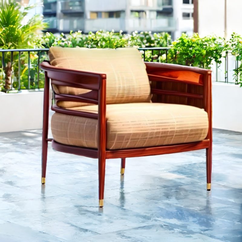 Walnut Wood Armchair Cover - Image 7
